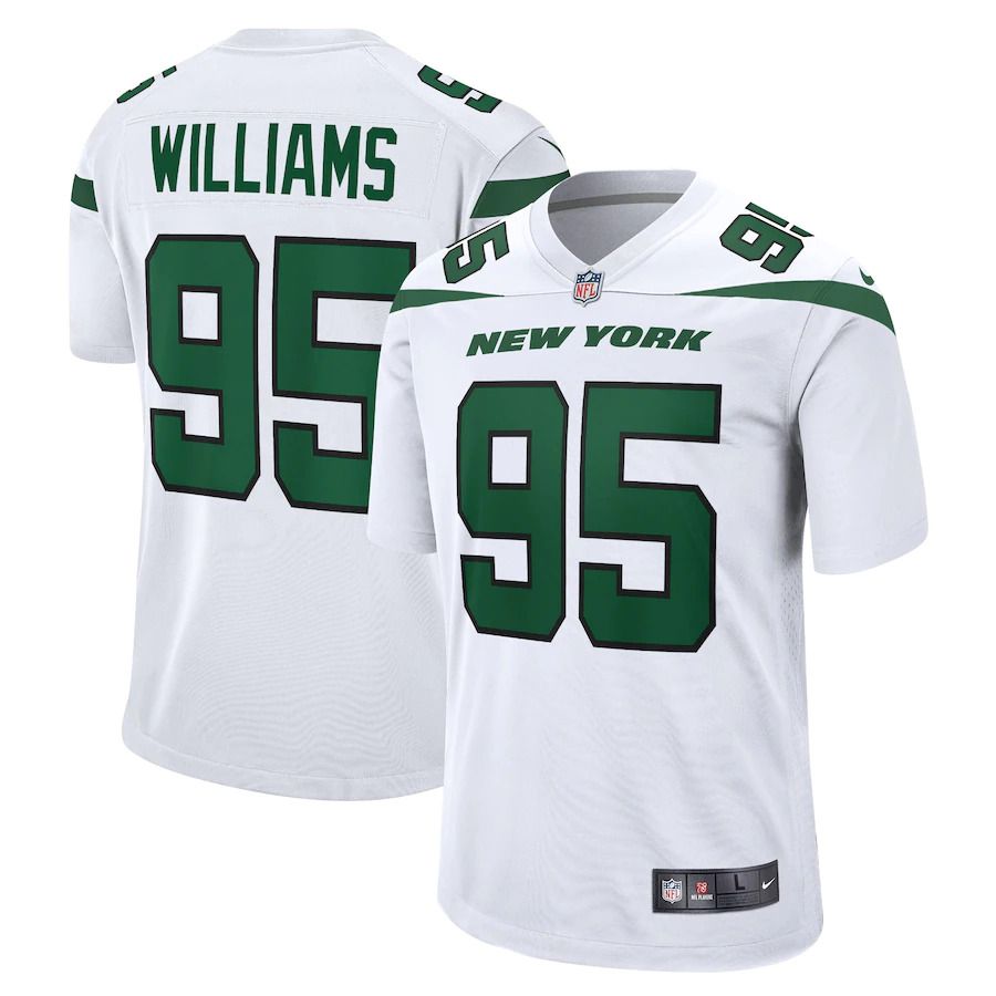 Men New York Jets #95 Quinnen Williams White Nike Game Player NFL Jersey->new york jets->NFL Jersey